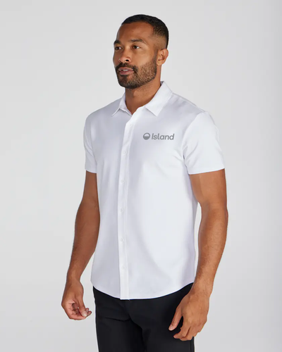 Men's BYLT LUX Short Sleeve Button Down - White