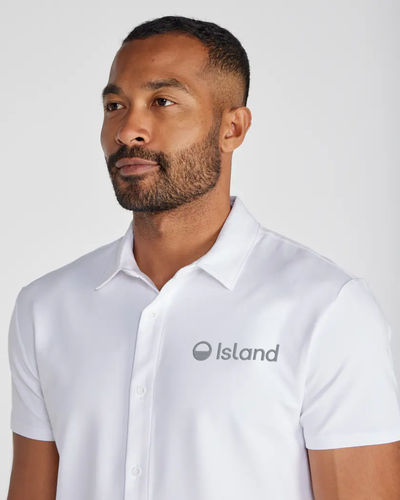Men's BYLT LUX Short Sleeve Button Down - White