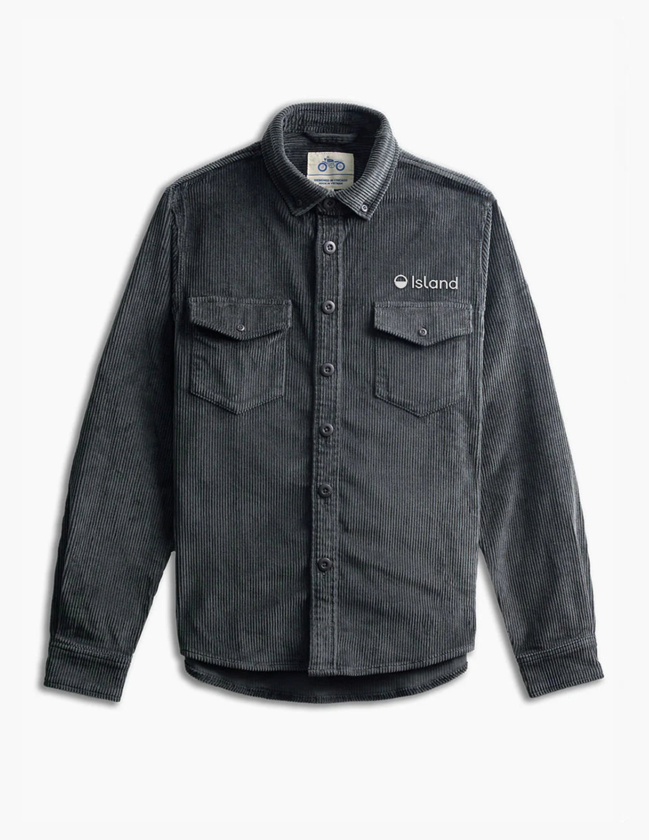 Men's Mugsy Dunes Corduroy Utility Shirt - Washed Black
