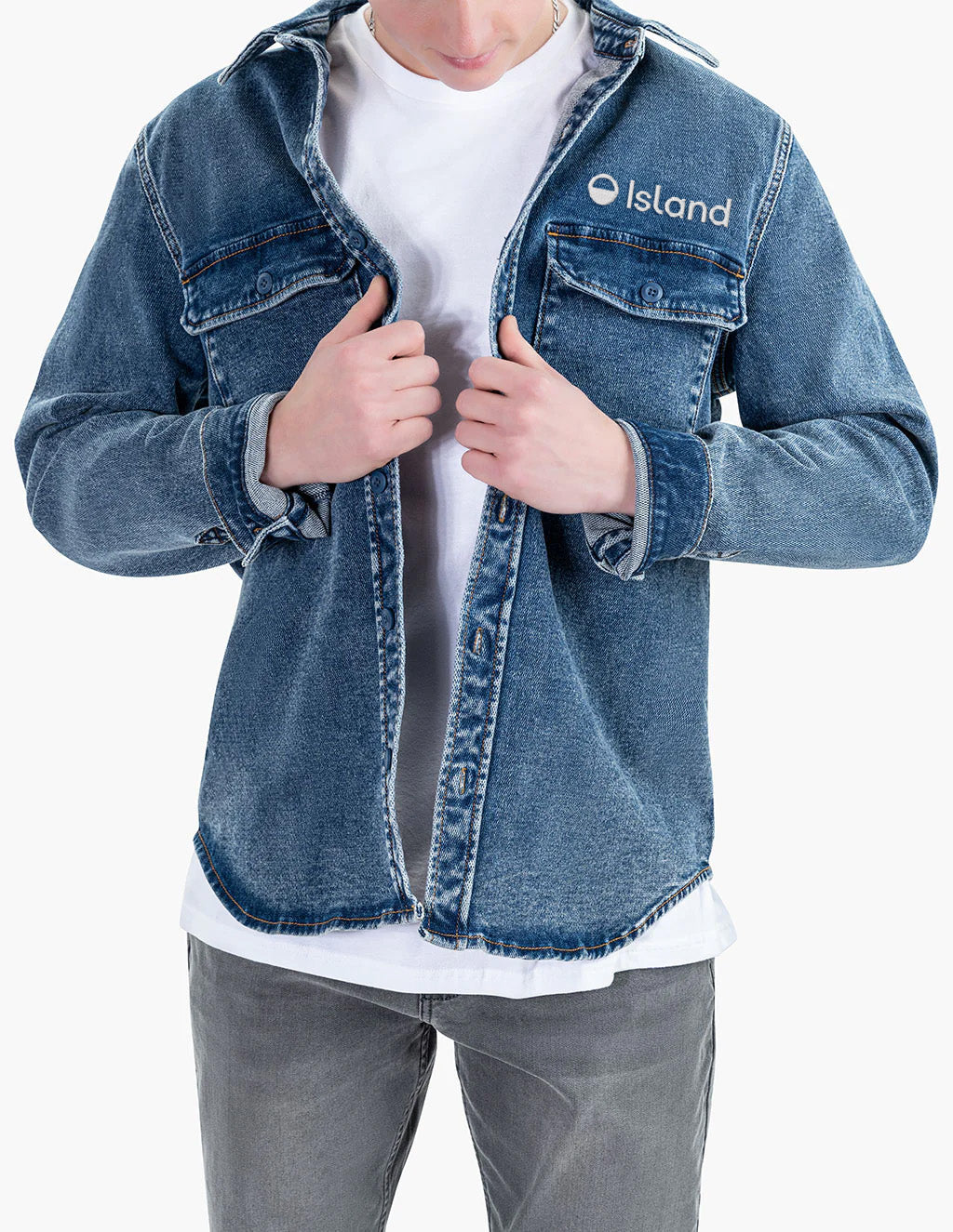 Men's Mugsy Montanas Denim Button Down