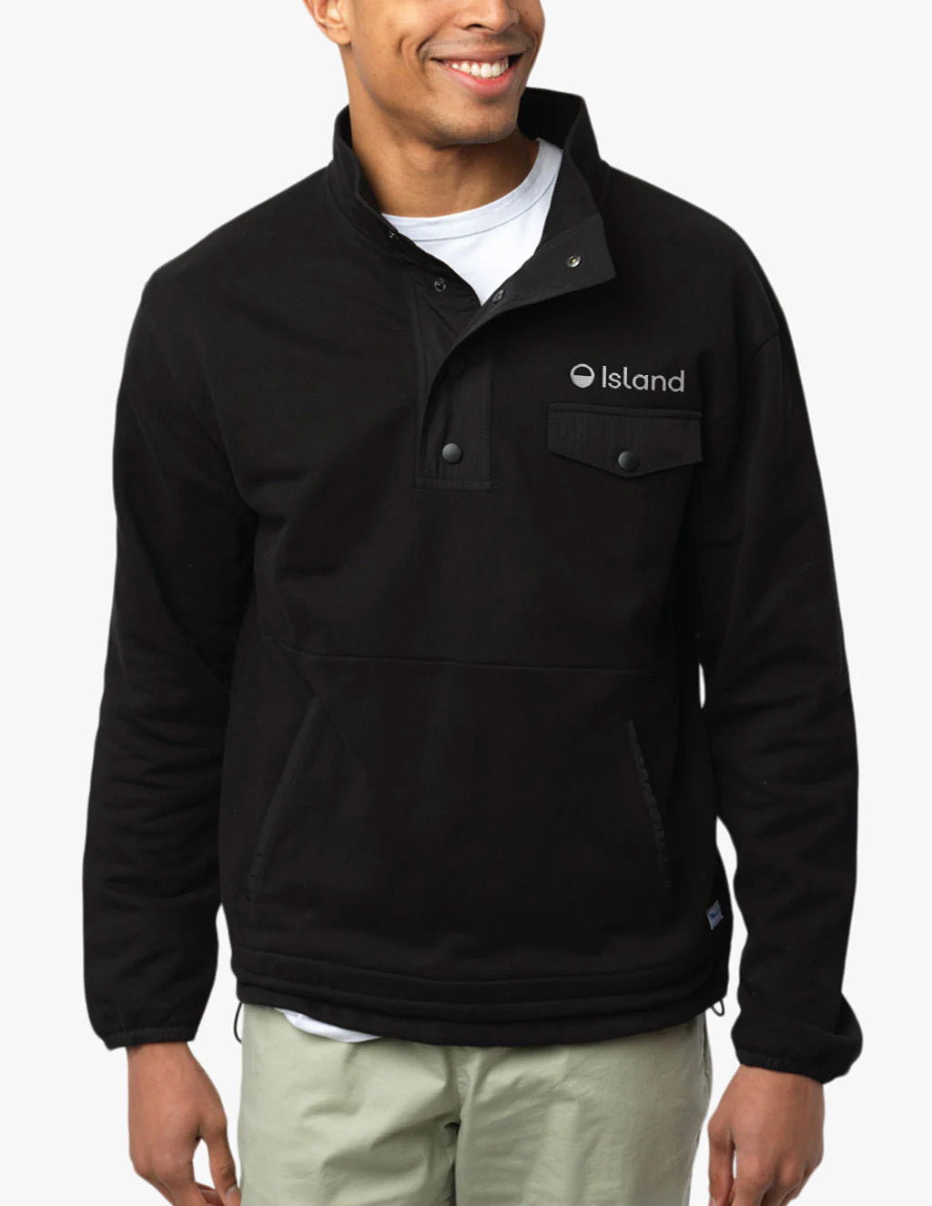 Men's Mugsy 1/4 Snap Shirt - Black