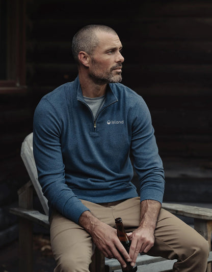 Men's The Normal Brand Puremeso Weekend 1/4 Zip - Slate Blue