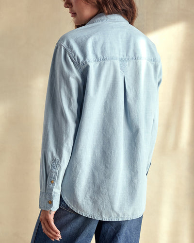 Women's Outerknown Chambray Utility Shirt - Light Wash Chambray