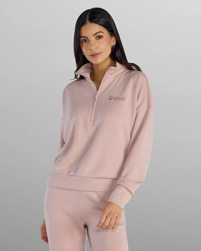 Woman's BYLT Opal Half-Zip - Rosewater