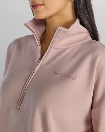 Woman's BYLT Opal Half-Zip - Rosewater
