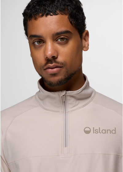 Men's Prana Altitude Tracker Light 1/4 Zip - Almond Heather