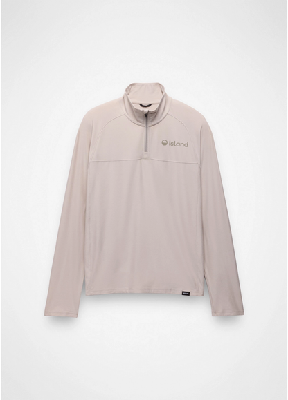 Men's Prana Altitude Tracker Light 1/4 Zip - Almond Heather