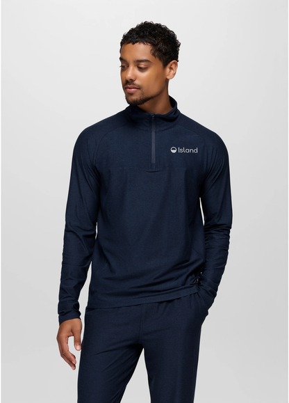 Men's Prana Altitude Tracker Light 1/4 Zip - Nautical Heather
