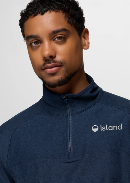 Men's Prana Altitude Tracker Light 1/4 Zip - Nautical Heather