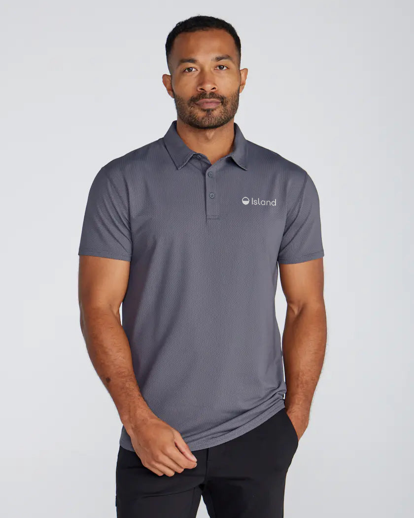 Men's BYLT Pulse Short Sleeve Polo - Charcoal