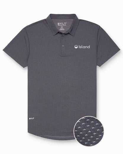 Men's BYLT Pulse Short Sleeve Polo - Charcoal