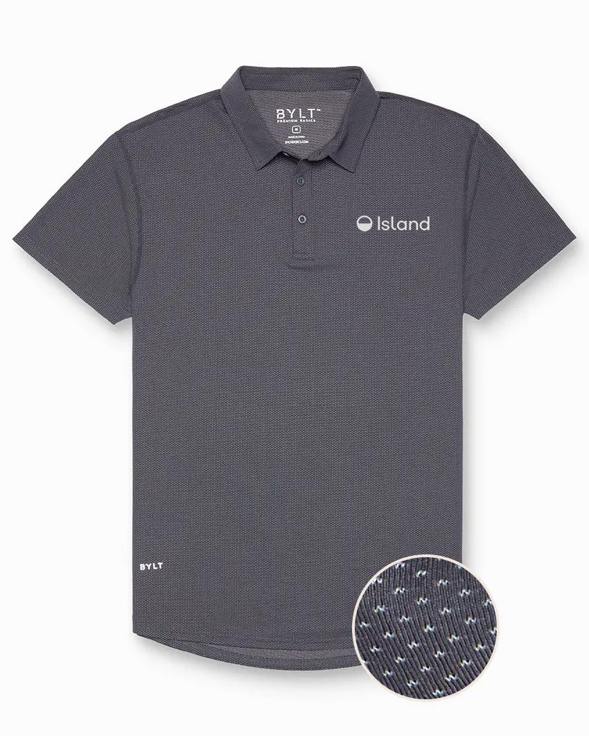 Men's BYLT Pulse Short Sleeve Polo - Charcoal