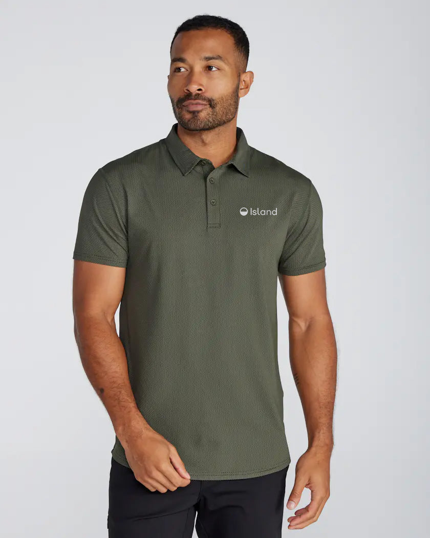 Men's BYLT Pulse Short Sleeve Polo - Dark Olive