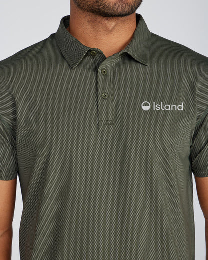 Men's BYLT Pulse Short Sleeve Polo - Dark Olive