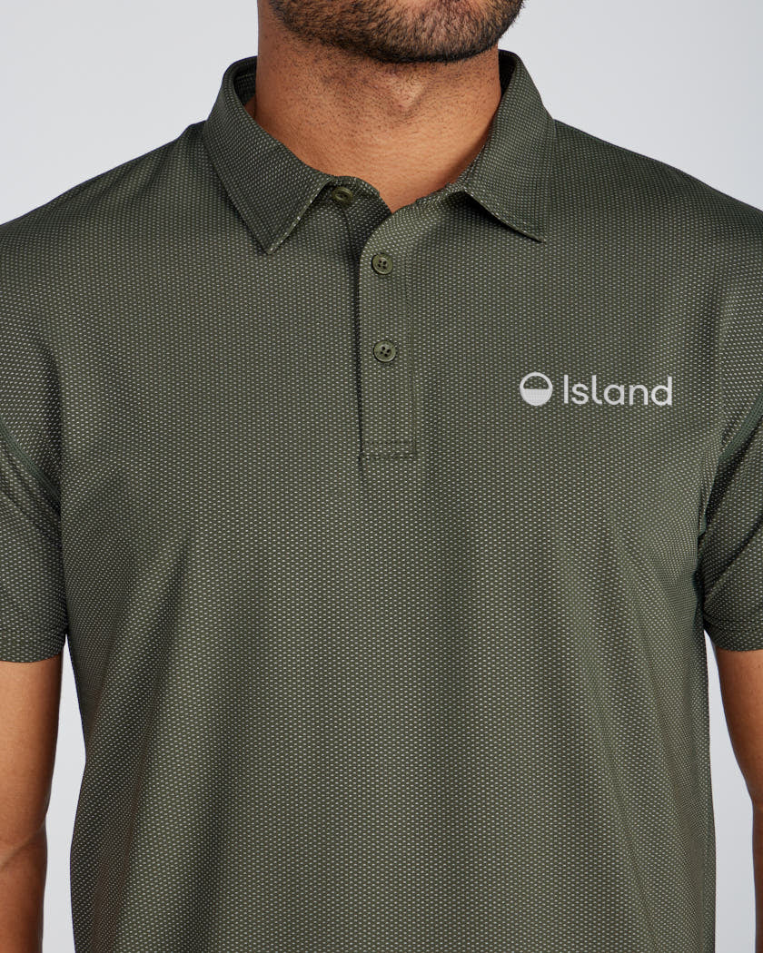 Men's BYLT Pulse Short Sleeve Polo - Dark Olive