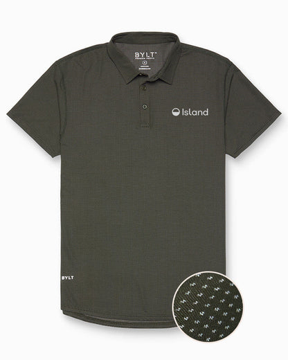 Men's BYLT Pulse Short Sleeve Polo - Dark Olive