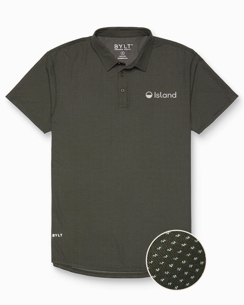 Men's BYLT Pulse Short Sleeve Polo - Dark Olive