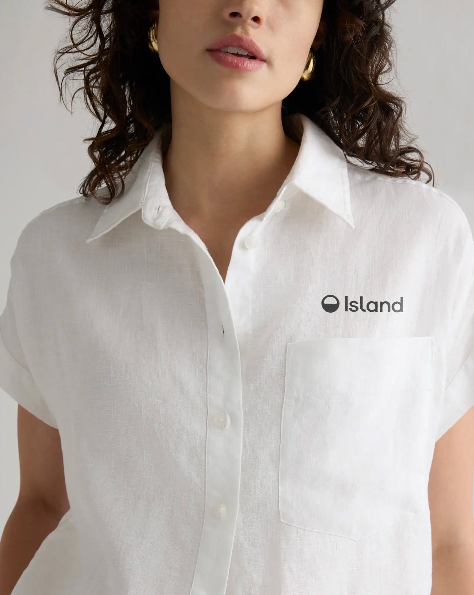 Women's Quince Linen Camp Shirt - White | Pre-Order