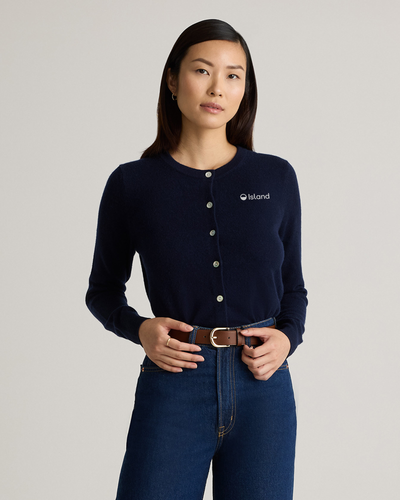 Women's Quince Cashmere Cardigan - Navy