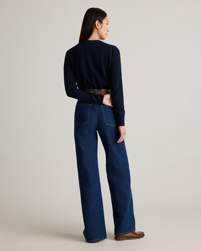 Women's Quince Cashmere Cardigan - Navy
