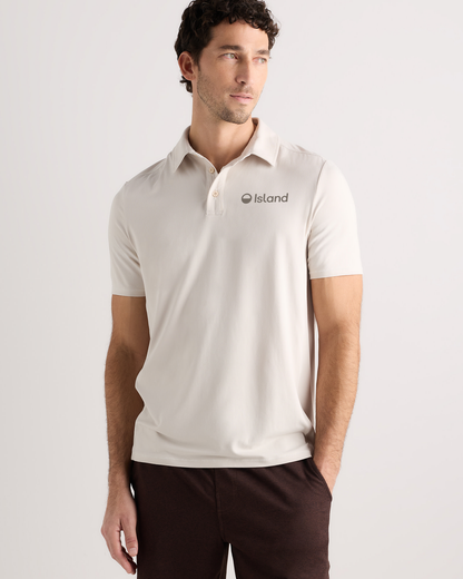 Men's Quince Flowknit Performance Polo - Solid Chalk