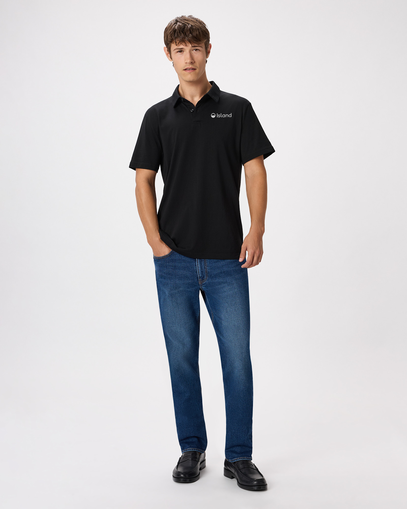 Men's Quince Japanese Lotus Polo - Black
