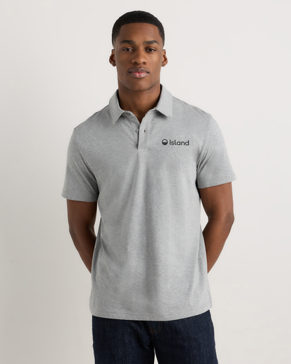 Men's Quince Japanese Lotus Polo - Heather Gray