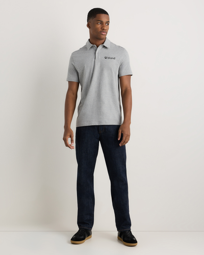 Men's Quince Japanese Lotus Polo - Heather Gray