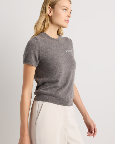 Women's Quince Mongolian Cashmere Tee - Elk Brown