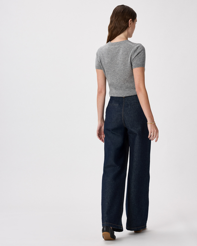 Women's Quince Mongolian Cashmere Tee - Heather Grey