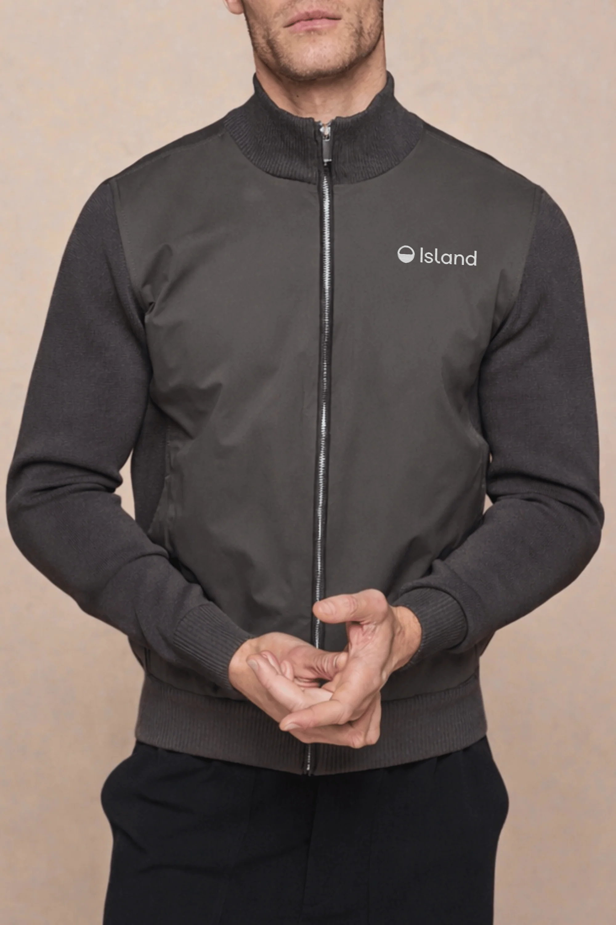 Men's Raith Hybrid Knitted Jacket - Olive