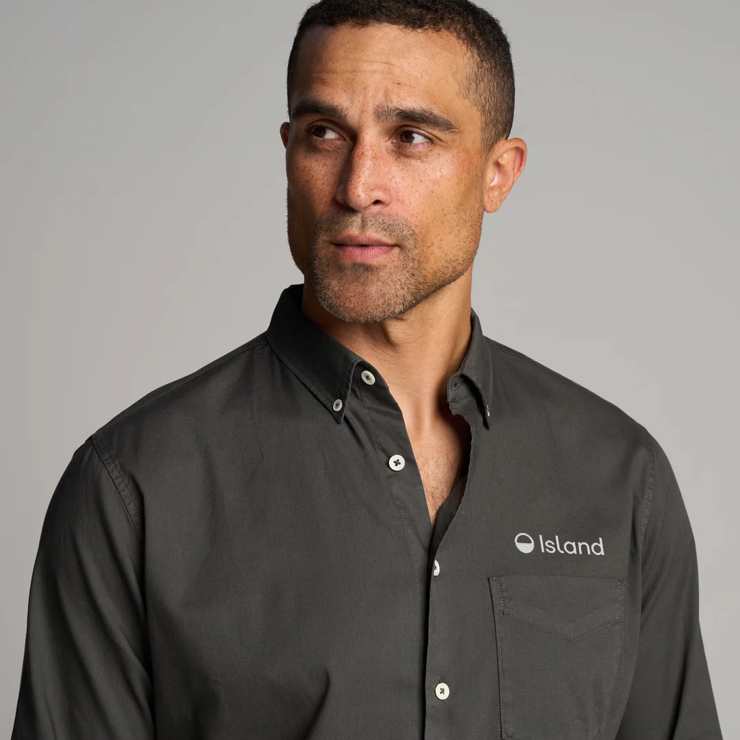 Men's Rowan Henrick Oxford Shirt - Faded Black