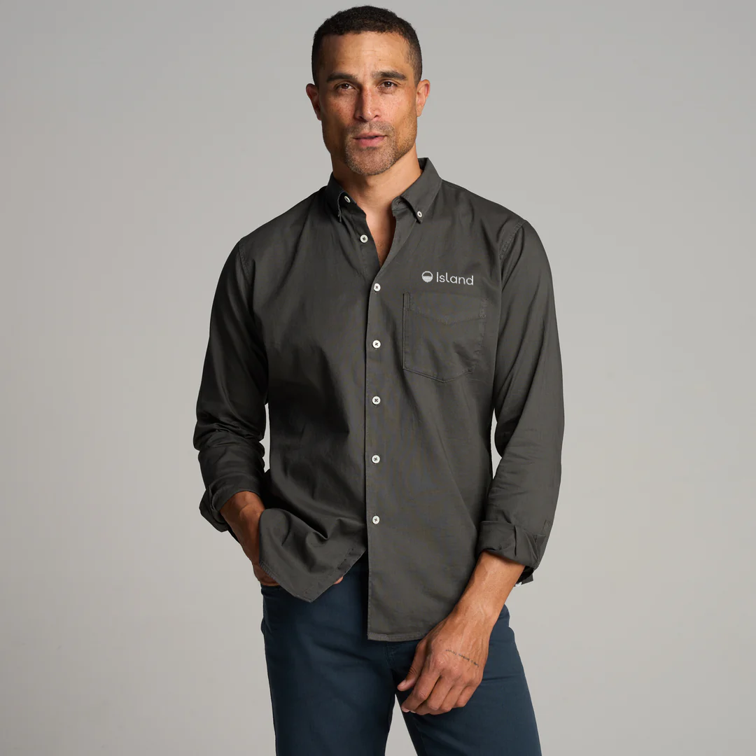 Men's Rowan Henrick Oxford Shirt - Faded Black