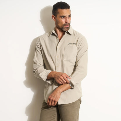 Men's Rowan Nobel Fine Wale Cord Shirt - Harbour