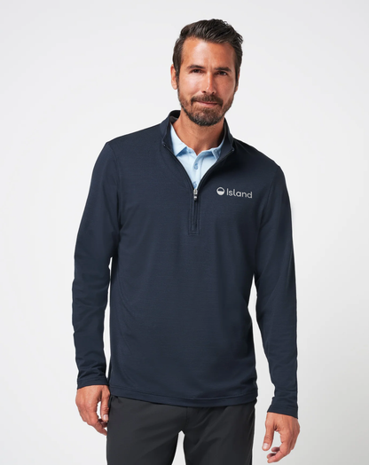 Men's TravisMathew The Heater Quarter Zip - Black
