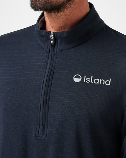Men's TravisMathew The Heater Quarter Zip - Black