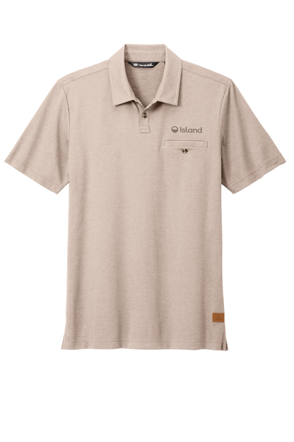Men's TravisMathews Sunsetters Pocket Polo - Portabella Heather