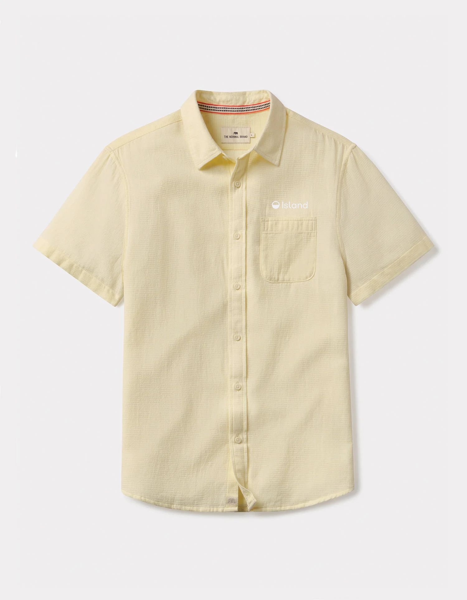 Men's The Normal Brand Freshwater Short Sleeve Button Up Shirt - Yellow Check