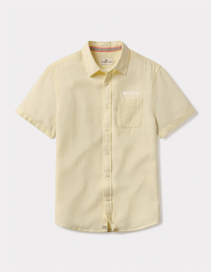 Men's The Normal Brand Freshwater Short Sleeve Button Up Shirt - Yellow Check