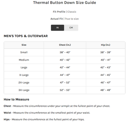 Men's BYLT Thermal Button Down - Black