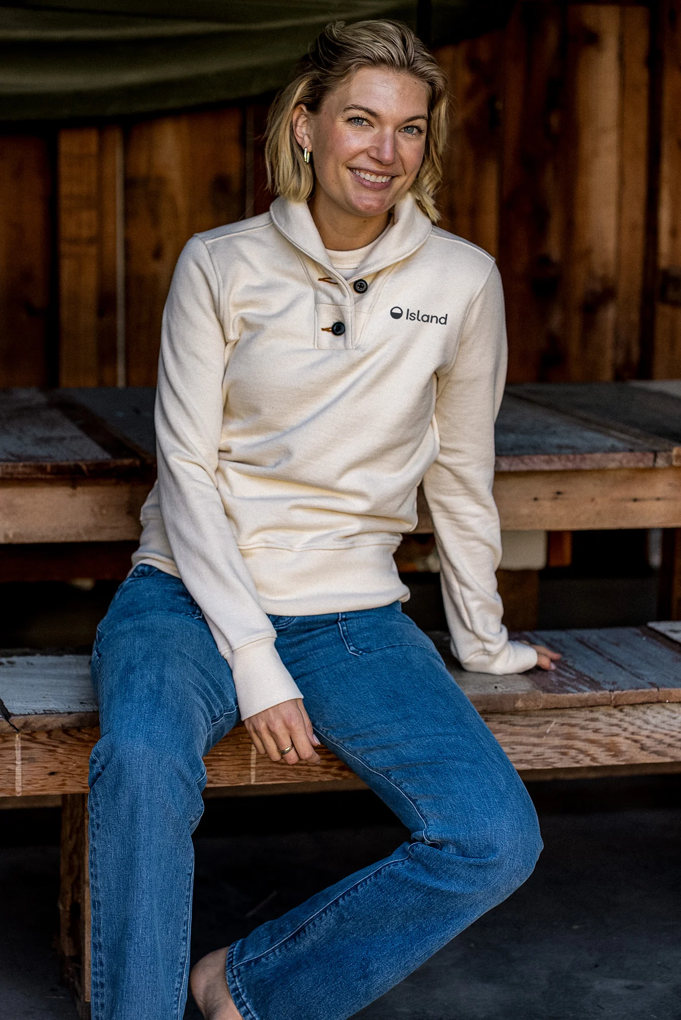 Women's WiesMade Bodega Shawl Pullover - Natural