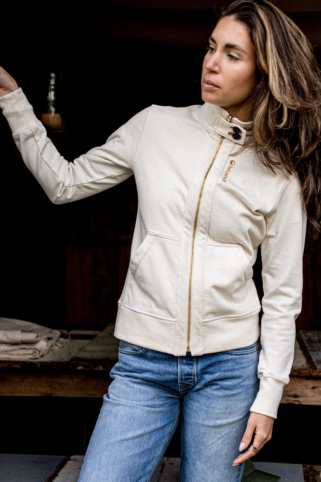 Women's Wiesmade Stinson Moto Jacket - Natural