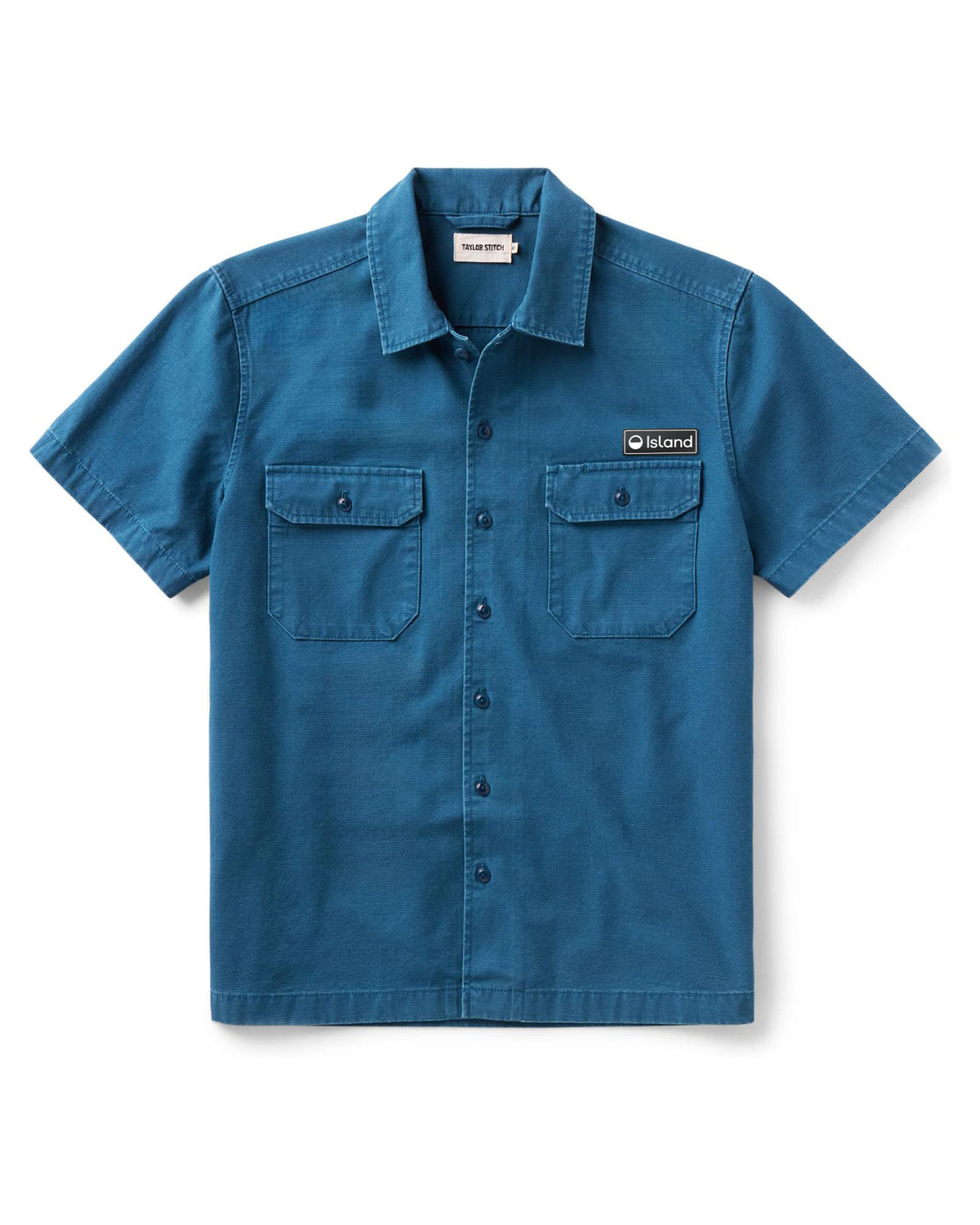 Men's Taylor Stitch Mechanic Short Sleeve Shirt - Atlantic Ripstop