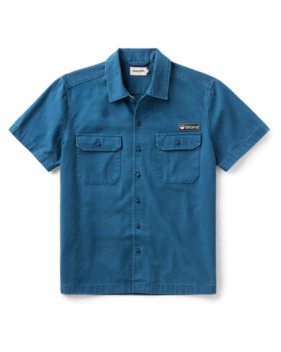 Men's Taylor Stitch Mechanic Short Sleeve Shirt - Atlantic Ripstop